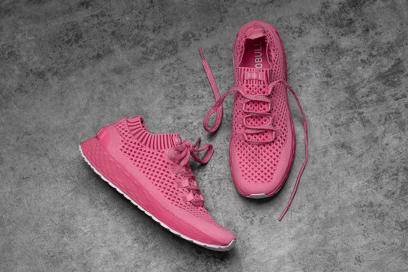 Light / Pink Nobull Bright Knit Runner Women's Running Shoes | CA Q1765M